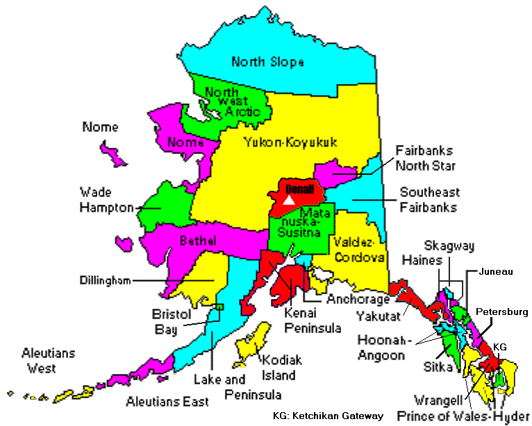 Alaska Borough Map