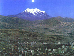 Illimani as viewed from La Paz.