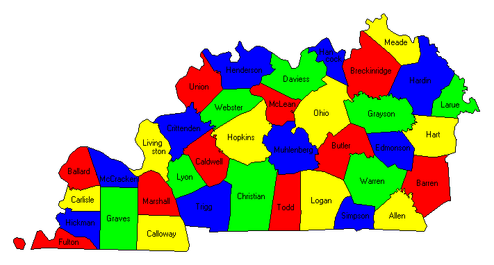 County Map Ky