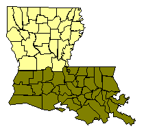 Small Louisiana State Map