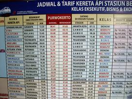 train schedule