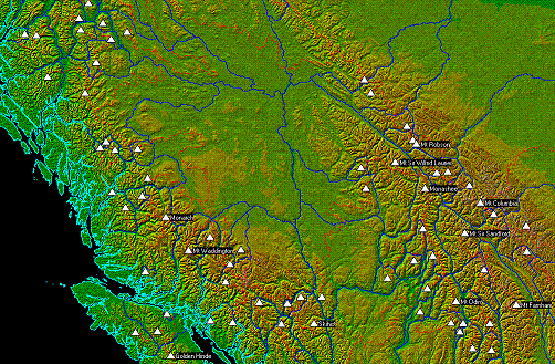 British Columbia central cell map